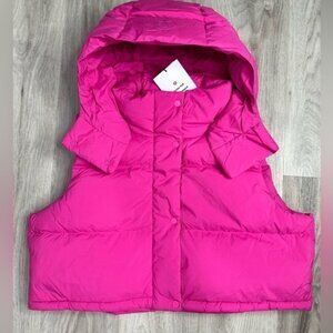 🌸🍋Lululemon Wunder Puff Cropped Vest NWT Sonic PInk